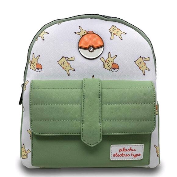 Pokemon NWT Pikachu Electric Type Mini 11 inch Backpack Cute Cosplay Bag - Picture 1 of 5